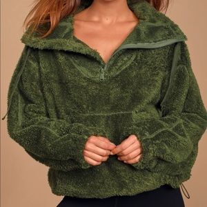 NWOT Free People Fleece High Neck Pullover